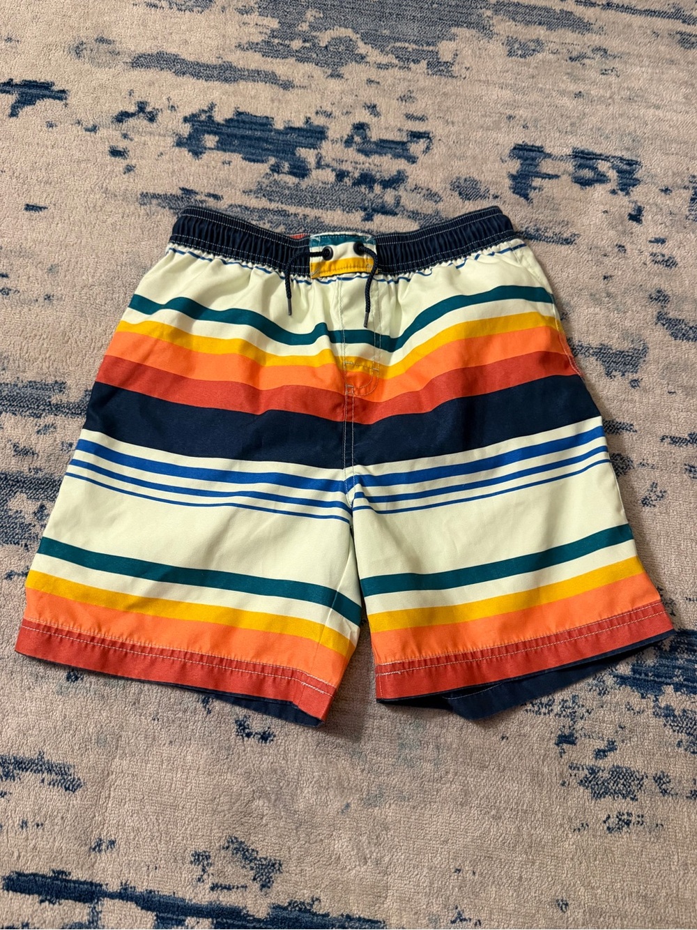 Tea Collection - Full-Length Swim Trunk - Mediterranean Stripe Size 10